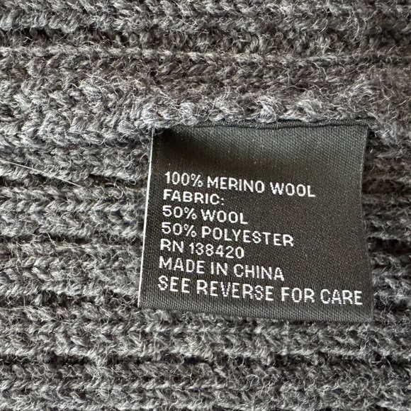 Carlisle Collection Cardigan long gray merino wool small - Picture 8 of 9